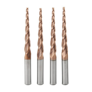 taper end mill carbide taper 3 flutes square end mill cutter for stainless steel and alloy steel machining