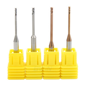 Solid carbide long neck end mill for deep groove milling in stainless steel and alloy steel