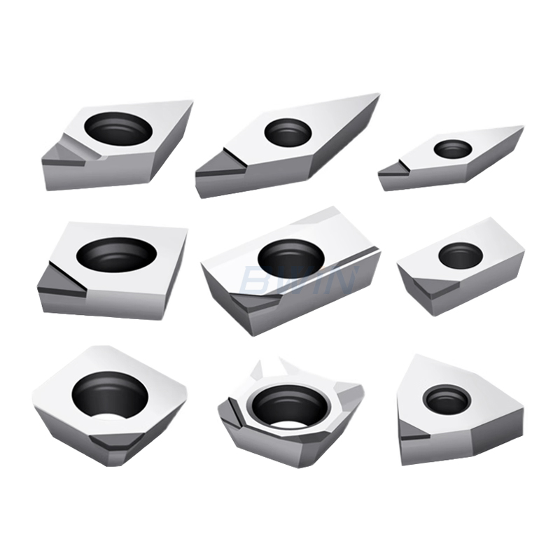 pcd-inserts-diamond-inserts-aluminum-machining-tools.jpg PCD inserts and diamond inserts for aluminum machining, copper alloy cutting, carbon fiber processing, and mirror finishing applications.